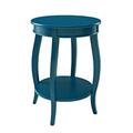 Powell Teal Round Table with Shelf 287-350